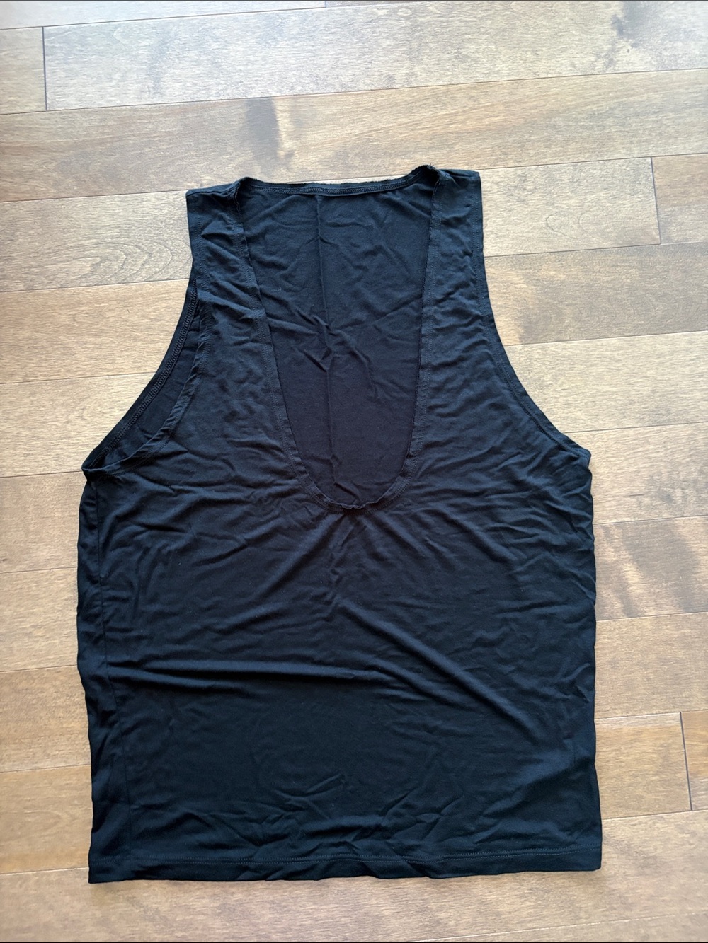 Joah Brown Black Scoop Neck Sleeveless Tank Top